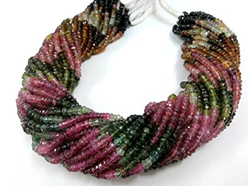 Perles en pierres de tourmaline 3-4 mm pour fabriquer des bijoux personnalisés
