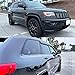 Window Visor Compatible with 2011-2021 Jeep Grand Cherokee WK2 & 2022 Grand Cherokee WK, Slim Style Acrylic Smoke Tinted Sun Rain Shade Guard Wind Vent Air Deflector by IKON MOTORSPORTS, 2012