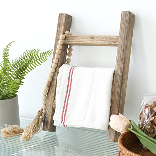 FUIN Tea Towel Ladder, Mini Rustic Solid Wood Decor Rectangle rack, Natural by FUIN - Used condition - Image 3