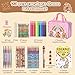73PCS Capybara Washable Markers Set with Glitter Pencil Case,Art Supplies and Craft for Girls Ages 4-6-8,Kids Coloring Drawing Kit with Marker,Colored Pencil,Crayon,Gel Pen,Birthday Gift Toys for Girl