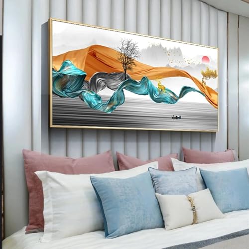 Peinture à l'huile imprimée pour habiller un grand mur vide de salon