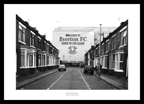 Framed Outside Goodison Park Stadium - Everton FC Photo Memorabilia — image 1