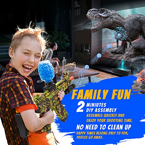 Uqhh Gel Ball Electric Splat Gun,Mp5 Submachine Model Water Bead Blaster Toy Shooter With Dinosaur Park Skin, For Kids,Team Shoot Game Outdoor Exercise(Green) #TOP5
