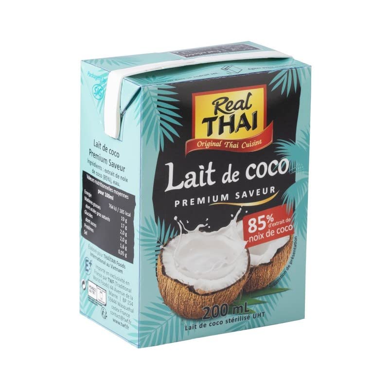 REAL THAI LAIT DE COCO UHT 200ML - REAL THAI - LOT DE 5 - Offre Special