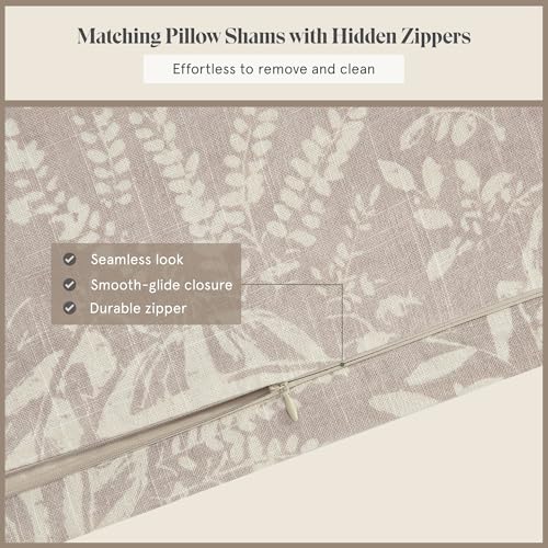 Image of HiEnd Accents Genoa Soft Washed Linen 3 Piece Queen Mocha Comforter Set