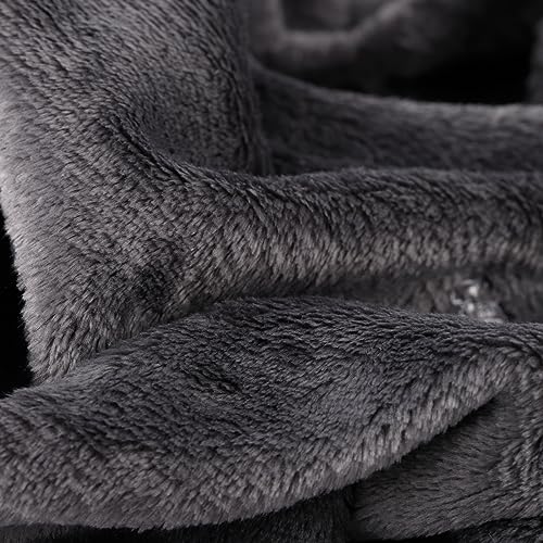 LACOFIA Kids Boys Pyjamas Sets Toddler Pjs Children Warm Fleece Loungewear Long Sleeve Nightwear Winter Outfit Pajamas Dark Gray 12-13 Years - Image 5