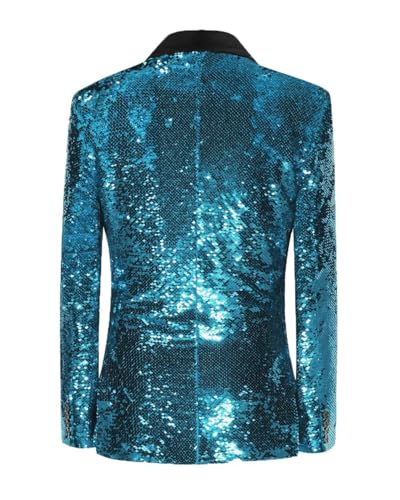 Sequin Blazer for Men Shiny Suit Jackets for Prom Party Banquet Shawl Collar Men’s Tuxedo Coats3
