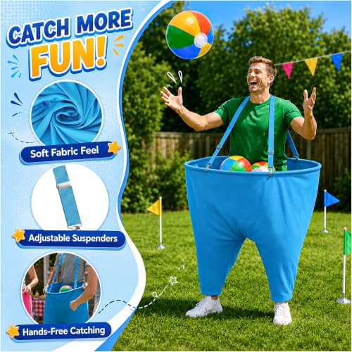 Granny Pants Yard Game Set for Adults, Team Outdoor Party Game with Bouncy Balls, Blindfolds, Medals, Whistles and Suspenders, Funny Field Day Family Reunion Backyard Games(4 Set) by fulasiteu - Used condition - Image 2