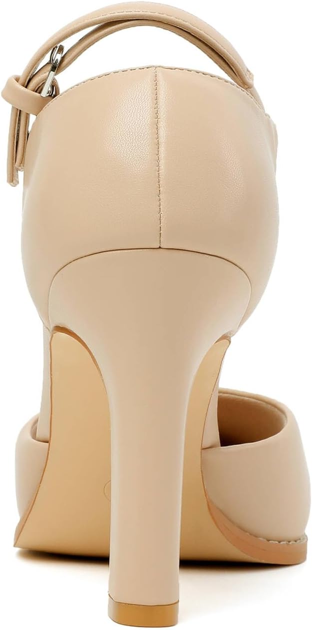 Mostrin Closed Toe Chunky High Heels Comfortable Dress Shoes for Women Pumps Vintage Heels Dressy Wedding Party Formal Office Business D'Orsay Pumps Shoes - Image 7