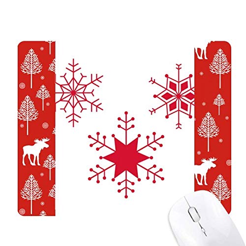 Souris Noël flocon de neige rouge pour un Noël traditionnel