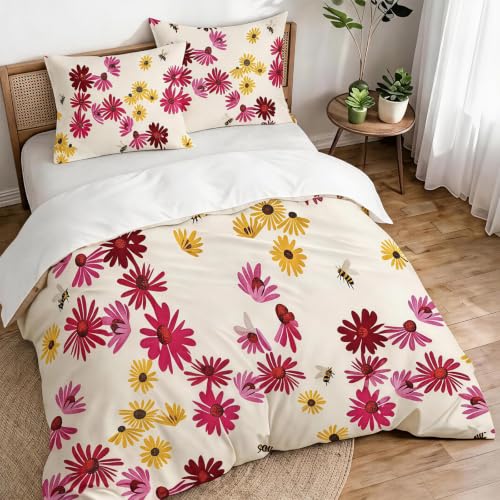 Housse de couette 240x260 microfibre pour une chambre printanière