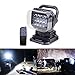 LITTOU KOLOME Faro da Ricerca LED Luce da Lavoro telecomandato con Piede Magnetico Luce da Ricerca Chip CREE Resistente alle intemperie ruotabile per Auto Offroad Caccia Barca Giardino 50 W DC 12 V