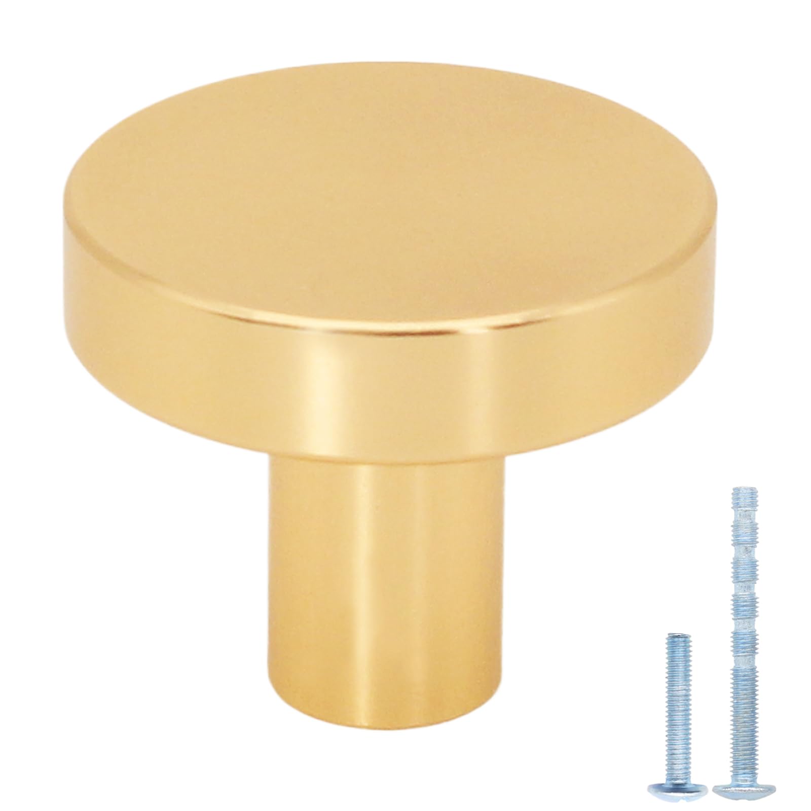 HANIHUA 24 Pack Gold Cabinet Knobs Dresser Drawer Knob, Brushed Brass Kitchen Cabinet Handles, Gold Knob for Cabinets and Drawer Pulls Cabinet