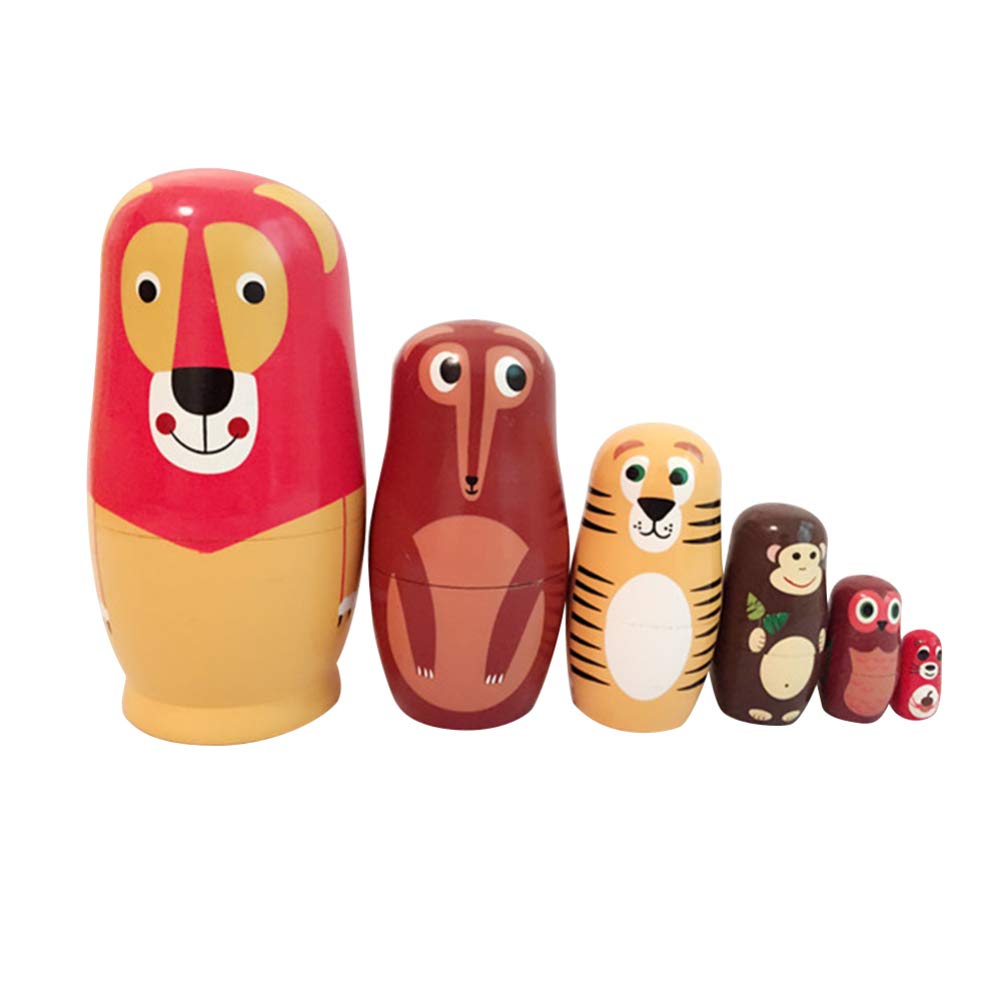 Ultnice Nesting Dolls Handmade Animal Russian Wooden Matryoshka
