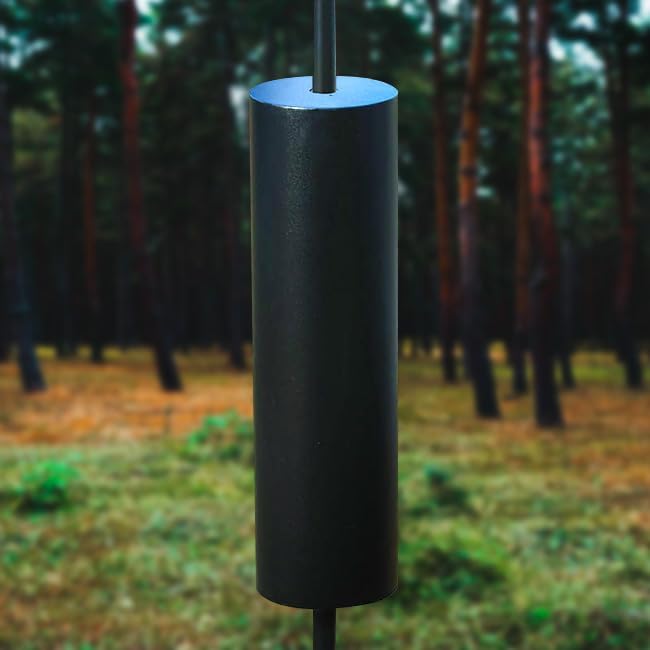 BestNest Woodlink Torpedo Raccoon and Squirrel Baffle for Bird Feeder Poles, Set of 2 – Steel Pole Baffle Guards with Stovepipe Design, Fits 1.5 Inch Poles, Black Bird Feeder Pole Protection