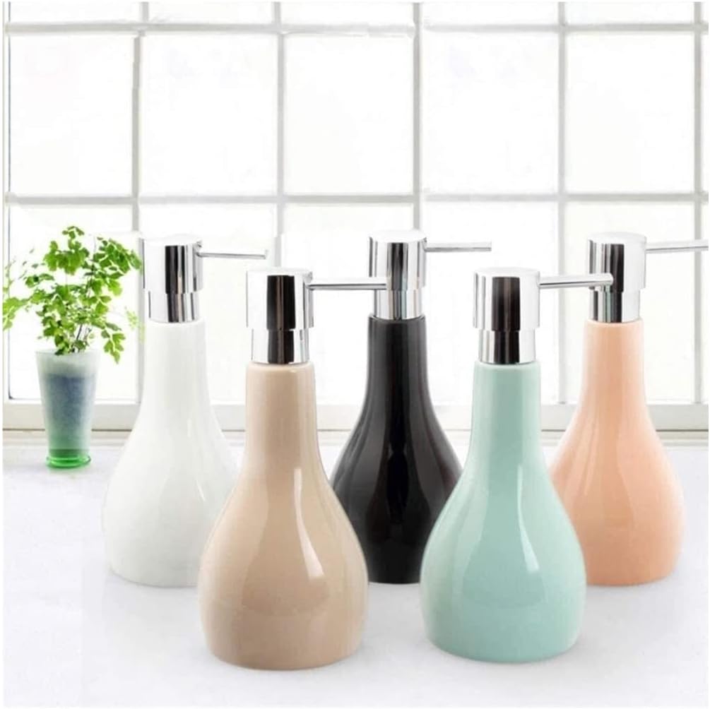 Soap Dispenser Lotion Bottle Liquid Dispenser Soap Dispenser Ceramics Bottles With Elegant Pump Top Bathroom Empty Shampoo Bottles Lotion Dispenser Liquid Soap Dispenser ( Color : Onecolor , Size : 40