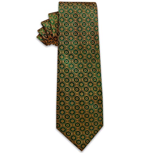 Image of YourTies Paisley Men's Necktie Woven Silk Floral Ties for Men Designer Formal Business Party Wedding