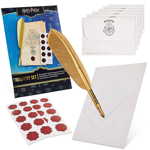 Harry Potter Briefpapier Set mit Umschlägen und Federkiel - Geschenke für Fans