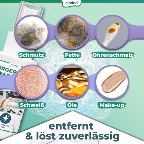 Qindoo Hörgerätereinigungsspray, reinigt Ohrenschmalz auch bei Kopfhörer, Headset oder In-Ear Ohrstöpsel, Hörgerätespray Reinigung 30ml (1 Flasche)