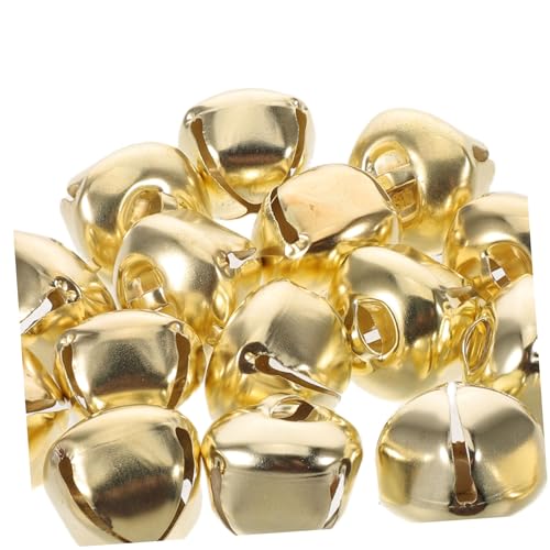 Clochettes pour animaux domestiques 30mm jaune, pack 100 grelots de croix pour collier chat chien