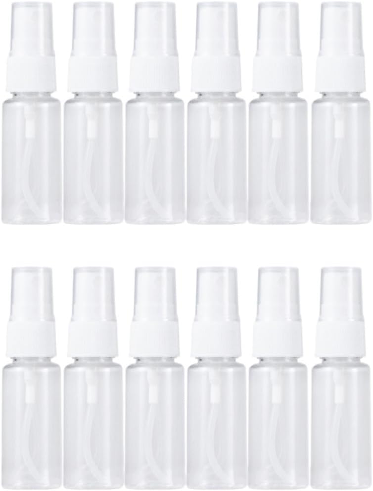 12pcs PET Spray Bottle Empty 50ml for Makeup and Water Based Products