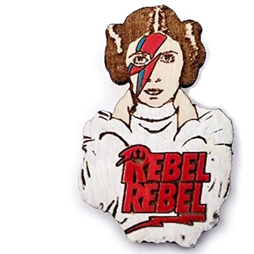 Rebel Hand-Painted Pin | Rockstar Sci-Fi Rebel Mashup Brooch