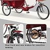 Tricycle For Adults, Tricycle Bicycle With 3 Wheels,20 Inchs Single Speed Cruiser Trike With Large Basket, Heavy Duty 3 Wheel Bike For Adult,for Recreation, Shopping(M) #4