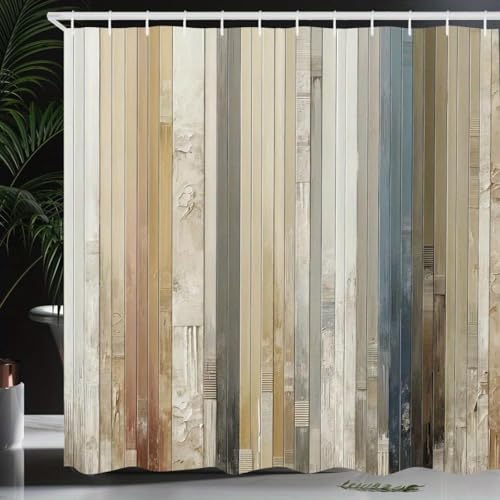 Rideau de douche imperméable à rayures 80x180 cm en polyester lavable - 4