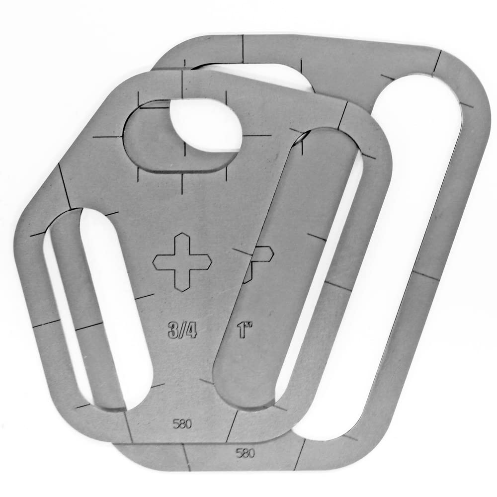 3/4, 1" Tri Slot Stencils - Plasma Cutter Guides - .380"