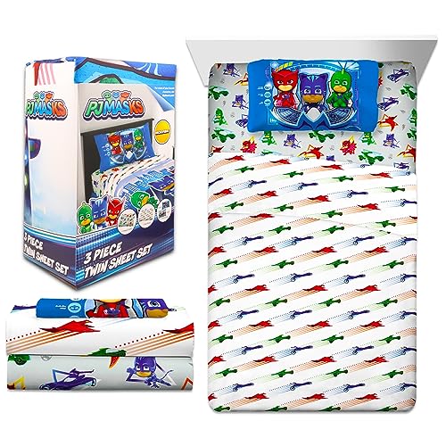 Draps Pyjamasques pour lit simple avec drap-housse et taie d'oreiller - 4