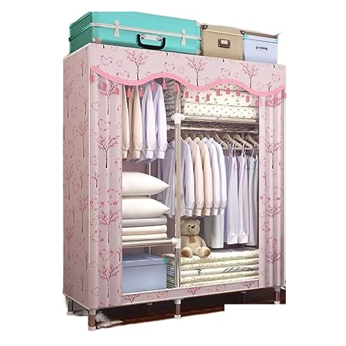 NESPIQ Armario para dormitorio, armario simple con estructura de acero, multifuncional, para el hogar, apartamento, 110 x 46 x 170 cm
