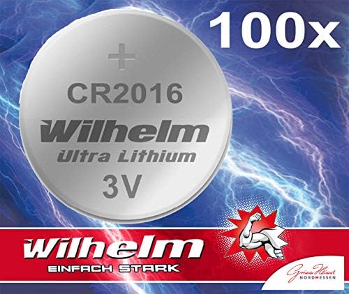 100 x litowa bateria guzikowa CR2032 Wilhelm 3 V, towar przemysłowy