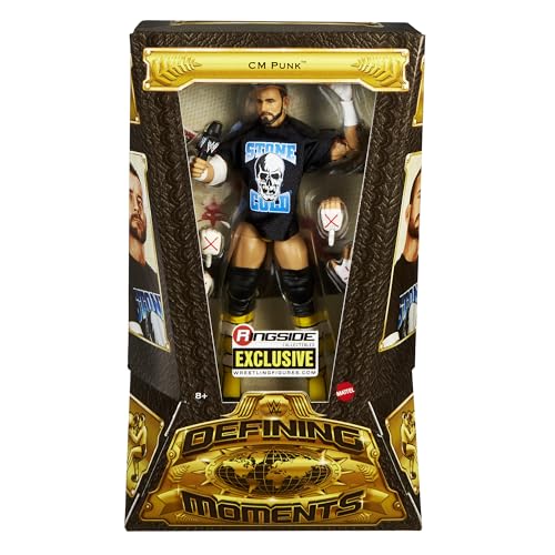 Statuette WWE CM Punk édition exclusive Defining Moments avec t-shirt en tissu