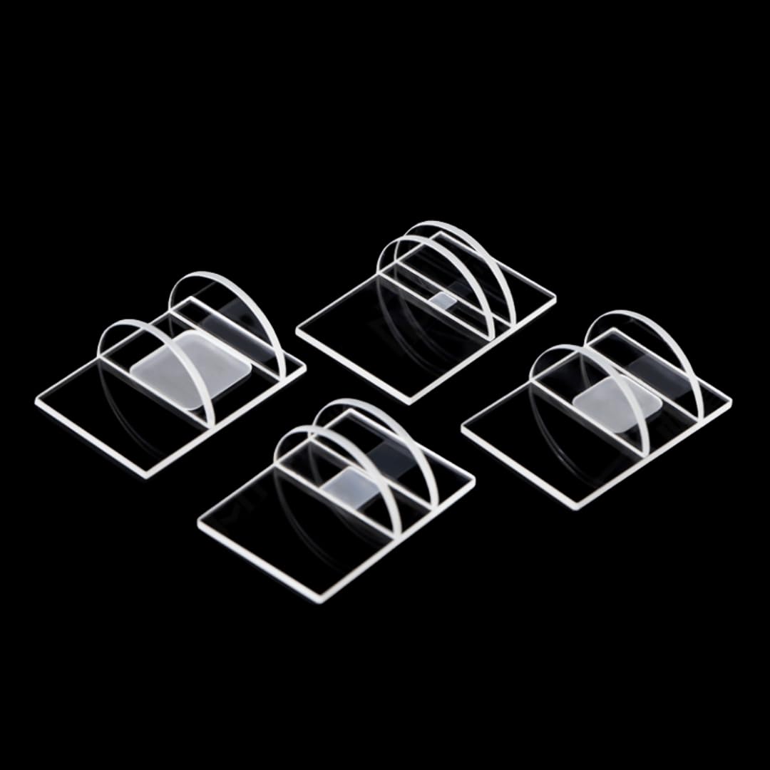 XRD Sample Table, Diffractometer Powder Slide Groove, Glass XRD Sample Table Groove, Sealable (Without Matching Tape, 10mm Square Slot)