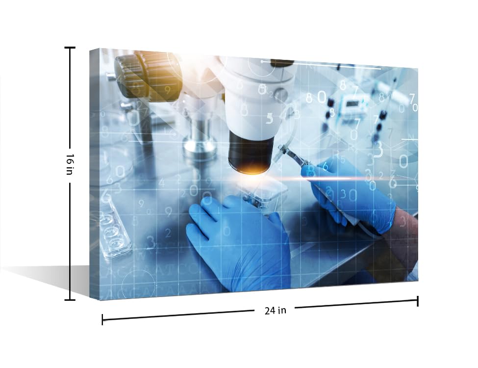 Image of Medical Modern Home Decor 1 Panels Home Decor Medical Young Scientist Pictures Wall Art for Bedroom, Living Room, Office. Framed Ready to Hang (16 inch Wx24 H)