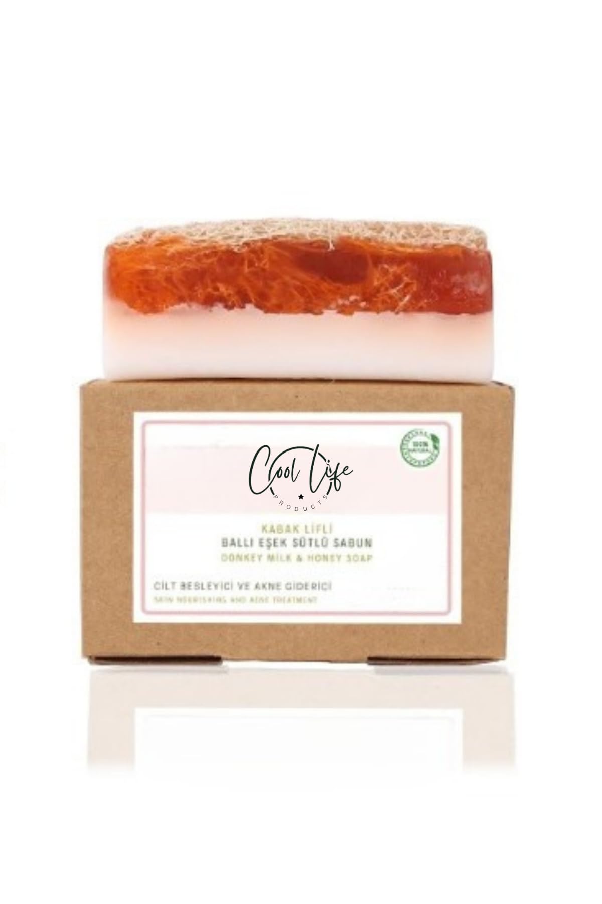 Kabak Lifli Ballı Eşek Sütlü Sabun%100 El Yapımı 120 Gr
