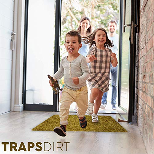 Kaluns Door Mat, Front Doormat, Super Absorbent Mud Mats Doormats for Entrance Way, Entry Rug, Non Slip PVC Waterproof Backing, Shoe Mat for Entryway, Machine Washable (24x36 Light Brown) - Thumbnail 4