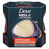 Dove Men + Care Dual Sided Shower Tool for building lather and deep cleansing Active Clean body exfoliator for men 1 count