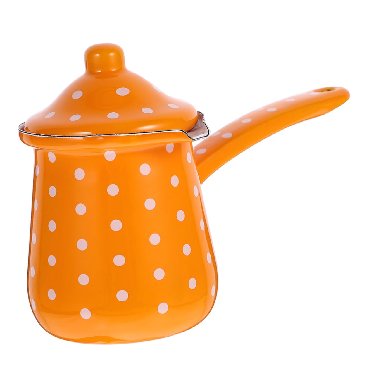 BIUDECO Retro Enamel Coffee Pot Capacity Wear Resistant Kettle for Hot Cold Beverages for Home Office Use Vintage Design Coffee Container for Coffee Milk