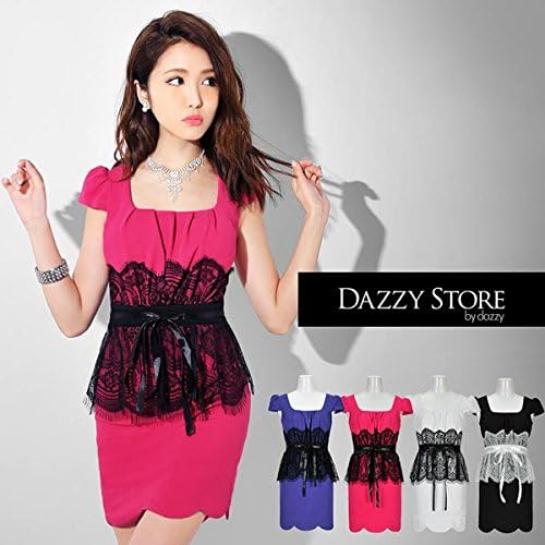 Amazon Co Jp ノーブランド品 小悪魔要素1 リボン付きレース袖付きタイトミニドレス ワンピ レディース 2 チェリー ファッション