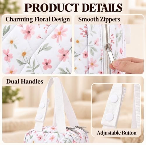 Hsei Quilted Baby Wipes Holder Double Layer Wipes Pouch with Wide Opening — 사진 3