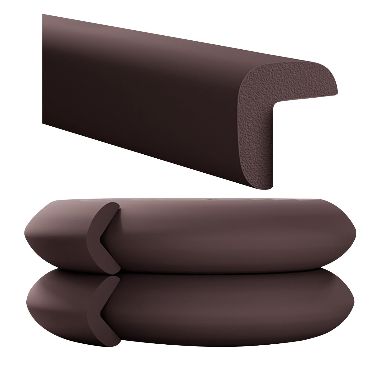Furniture Corner Guard Edge, Heavy-Duty Soft Foam Furniture Edge Corners, for Metal Frame Desk Counter(Coffee,5M)