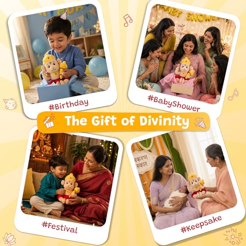 Image of WonderBuddy Divine Mantra Chanting Baby Hanuman with 08 Preloaded Mantras & Aartis, Musical Soft Plush Toy, Best Gift for Infants, Toddlers & Kids (Medium - 28 Cm)