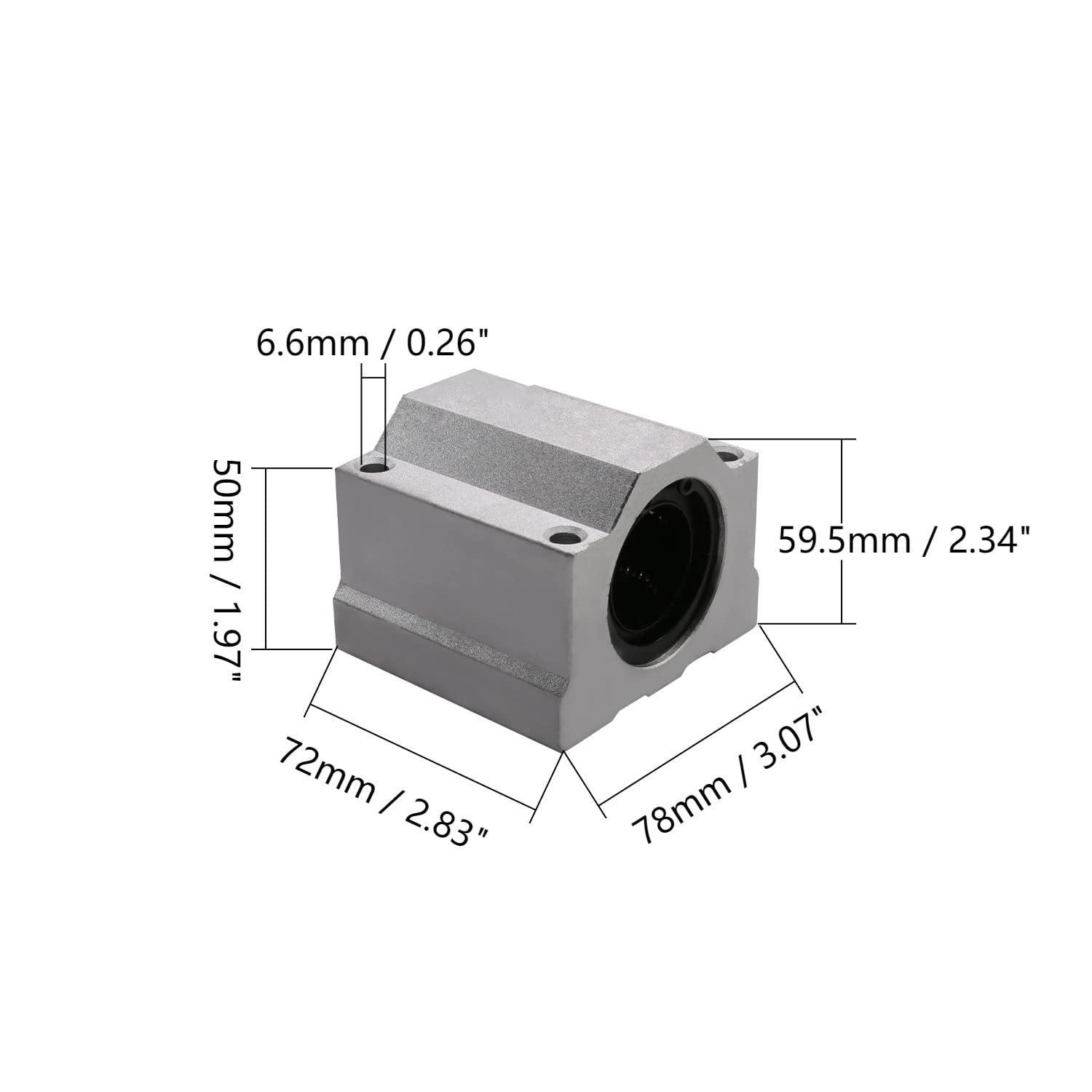 Othmro SCS30 Linear Ball Bearing Slide Unit Box Type 30mm Bore Slide Block 1 Pcs