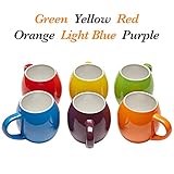Premium Ceramic Set of 6, Colorful Meal Stoneware (6, Mugs)