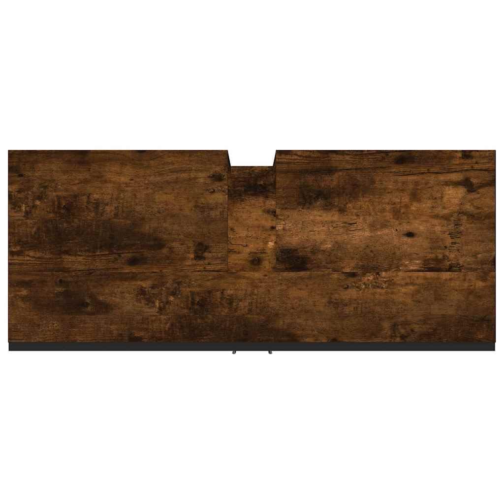Mobile sottolavabo in rovere affumicato, 80 x 33 x 60 cm, mobile da