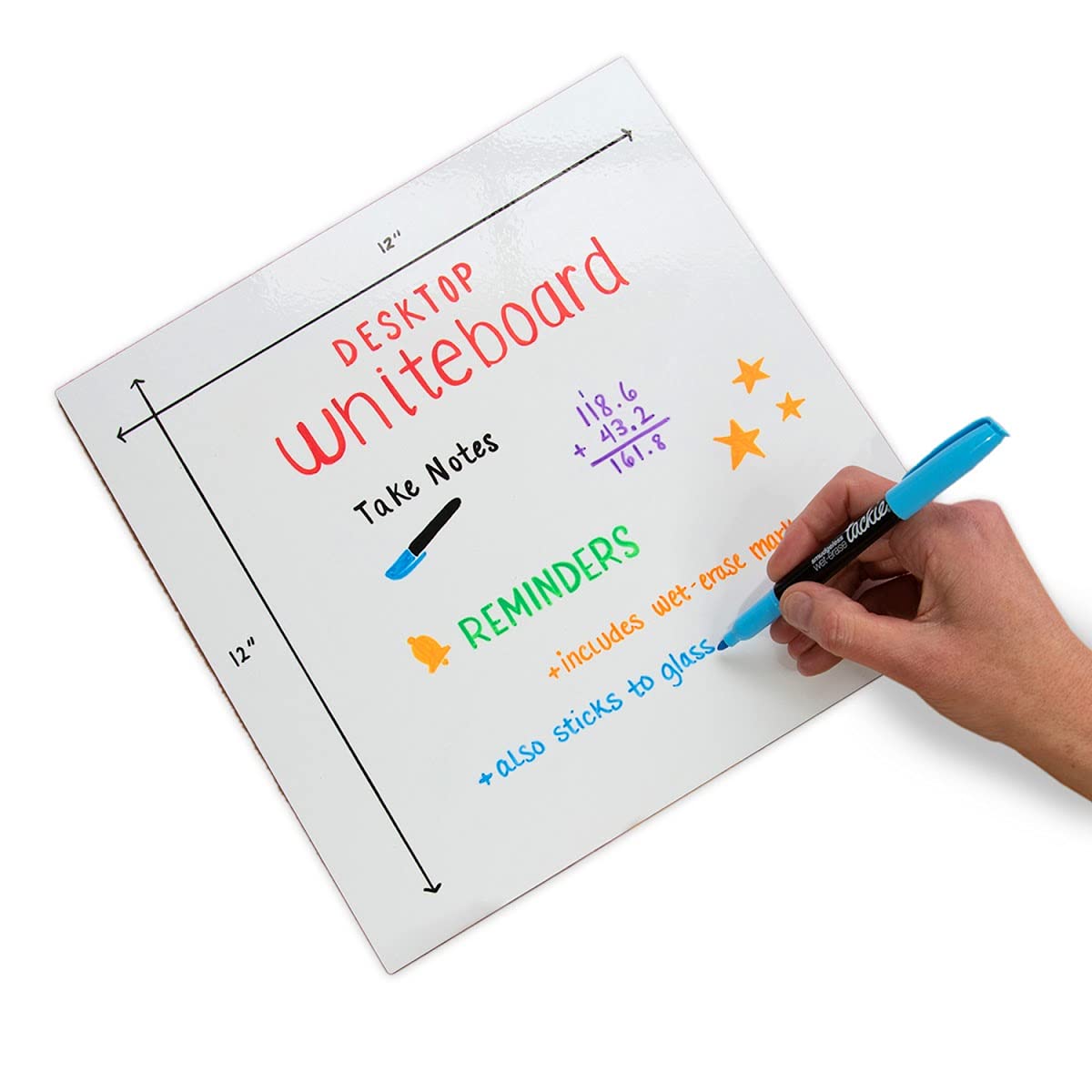 Buy Frameless 2Sided Whiteboard 16in x 12in Flippable Twoinone