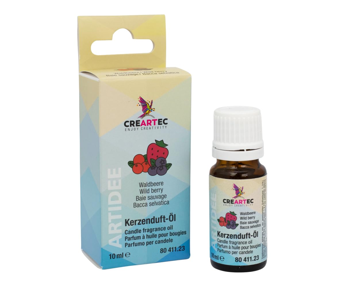 CREARTEC Kerzenduftöle Waldbeere - Parfümöl zur Herstellung von individuell duftenden Kerzen - angenehme natürliche Duftnote - sehr ergiebig - für alle Wachse geeignet - 10ml
