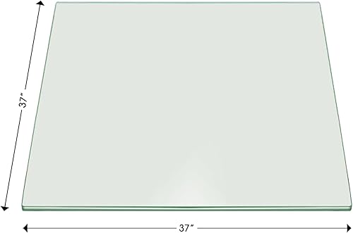 Miniatura 3 de Fab Glass and Mirror Mesa cuadrada de vidrio templado 37 pulgadas
