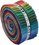 Robert Kaufman Fabrics RU-232-41 Kona Cotton Solids New Dark Roll Up 41 2.5-inch Strips Jelly Roll